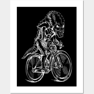 SEEMBO Alien Cycling Bicycle Bicycling Riding Biking Bike Posters and Art